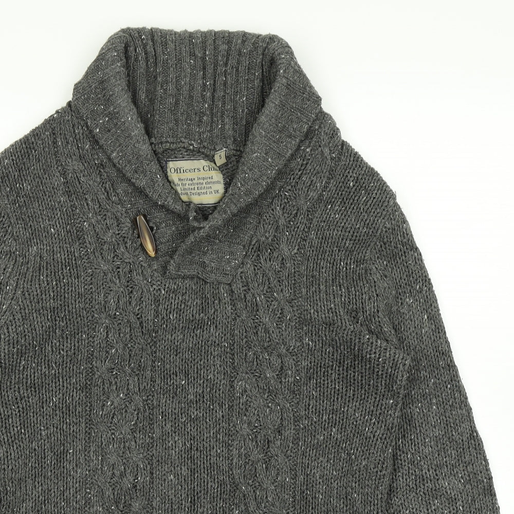Officers Club Mens Grey  Knit Pullover Jumper Size S