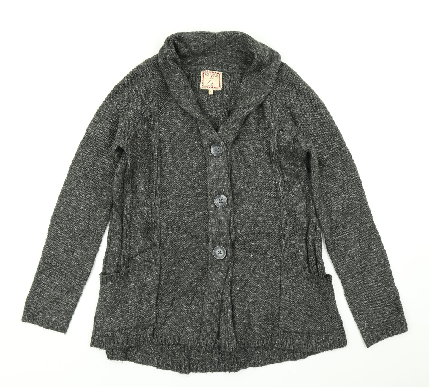 NEXT Womens Grey  Knit Cardigan Jumper Size M
