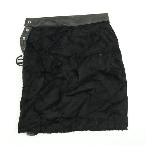 Quasimodo Womens Beige   Mini Skirt Size S  - Faux Fur
