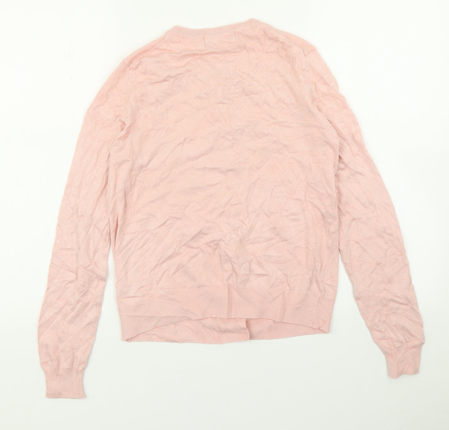 M&S COllection Womens Pink  Knit Cardigan Jumper Size 12