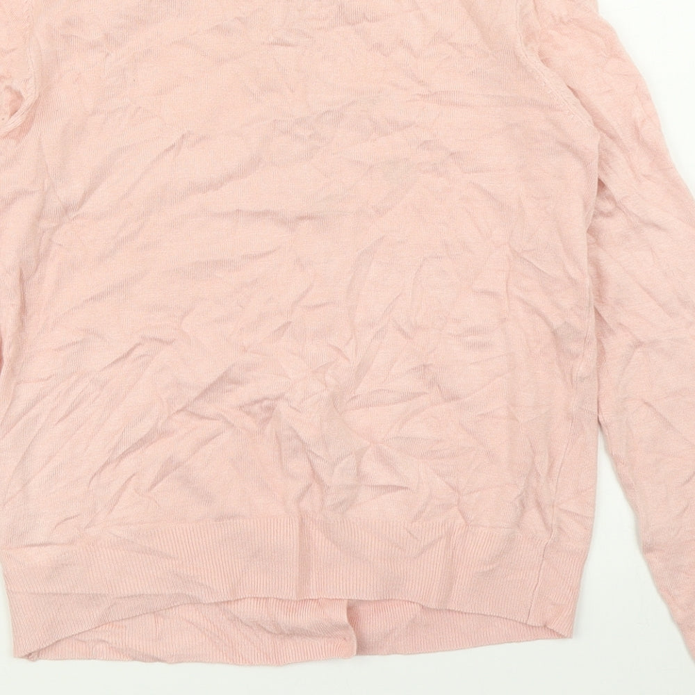 M&S COllection Womens Pink  Knit Cardigan Jumper Size 12