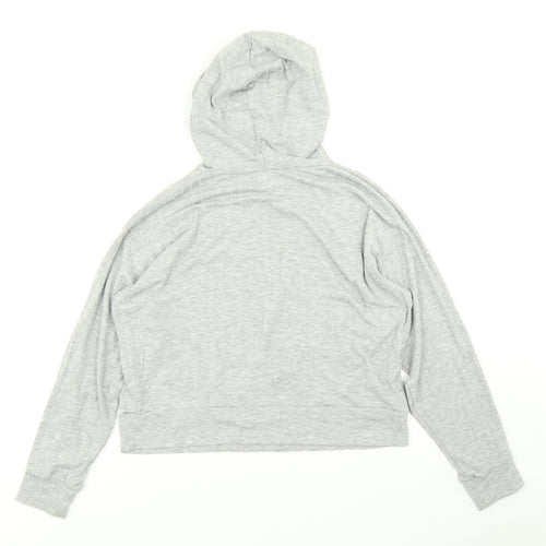New Look Womens Grey   Pullover Hoodie Size M  - Cropped