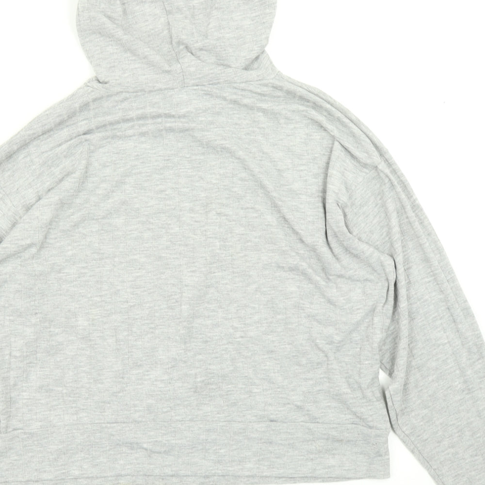 New Look Womens Grey   Pullover Hoodie Size M  - Cropped