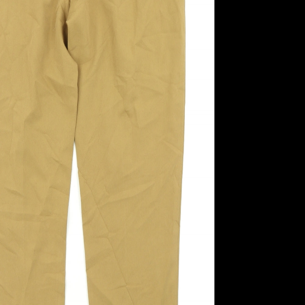 F&F Womens Yellow   Dress Pants Trousers Size 8 L25 in