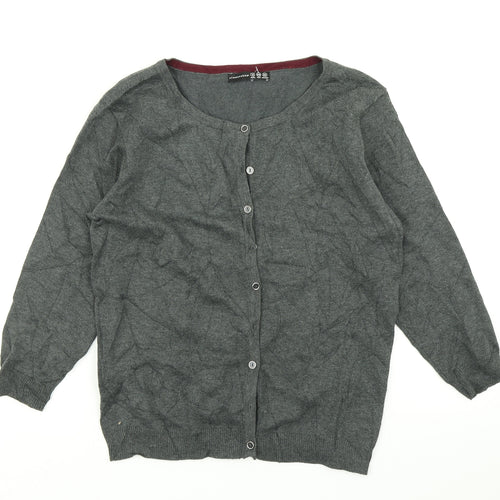 Atmosphere Womens Grey  Knit Cardigan Jumper Size 12