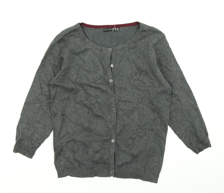 Atmosphere Womens Grey Knit Cardigan Jumper Size 12