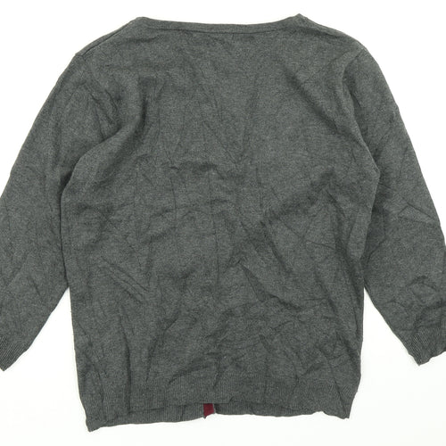 Atmosphere Womens Grey  Knit Cardigan Jumper Size 12