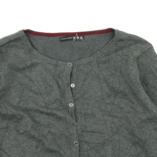 Atmosphere Womens Grey  Knit Cardigan Jumper Size 12