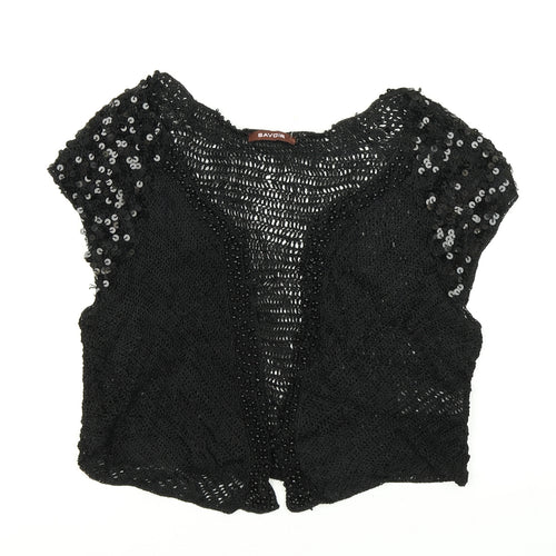 Savoir Womens Black  Knit Cardigan Jumper Size 10
