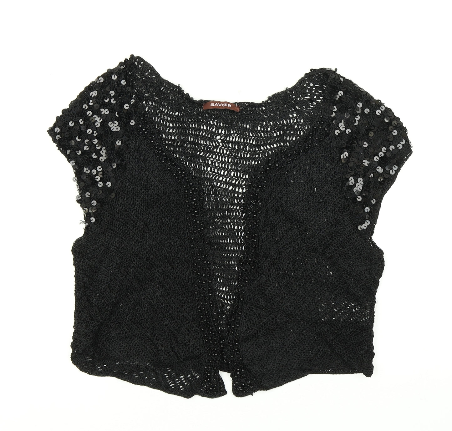 Savoir Womens Black  Knit Cardigan Jumper Size 10