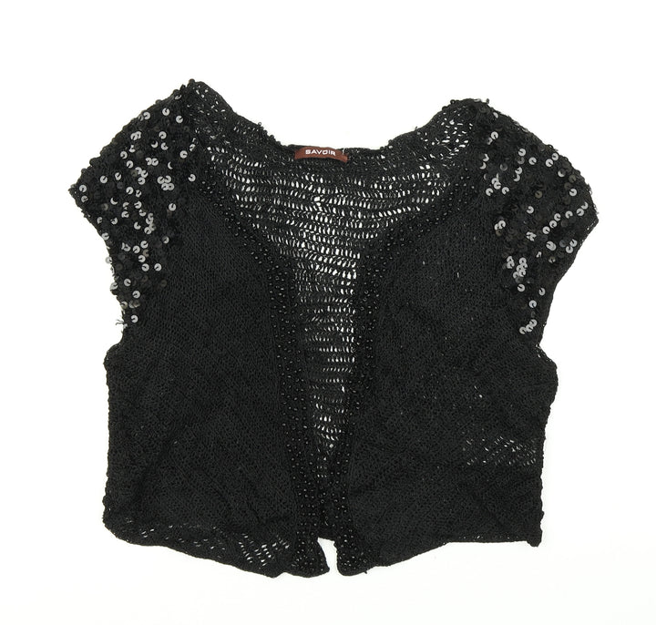 Savoir Womens Black Knit Cardigan Jumper Size 10