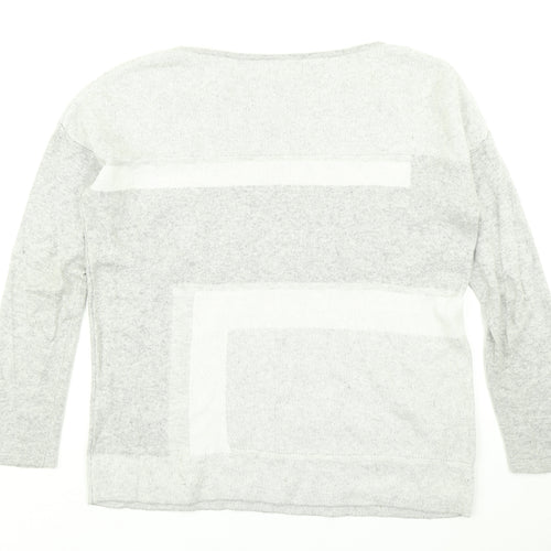 Principles Womens Grey Striped Knit Pullover Jumper Size 12