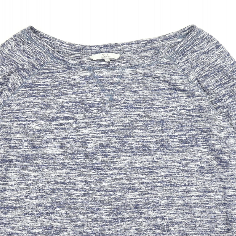 CKH Womens Blue Striped  Basic T-Shirt Size L