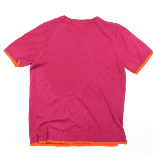 Bonmarché Womens Pink  Knit Basic T-Shirt Size 12