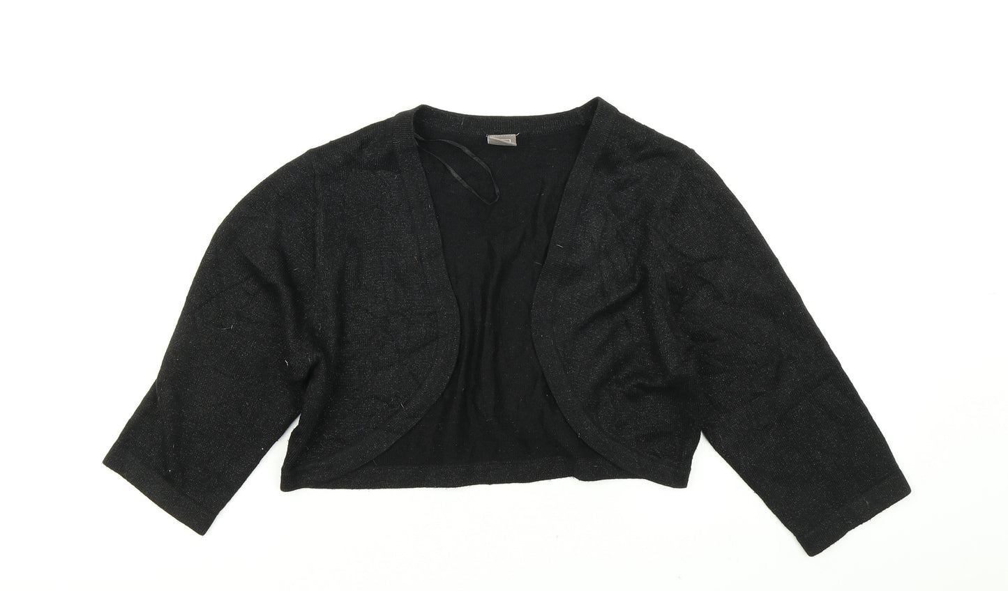 TU Womens Black  Knit Cardigan Jumper Size 12