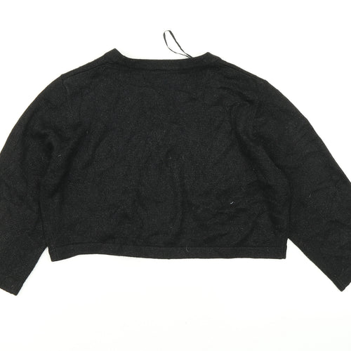 TU Womens Black  Knit Cardigan Jumper Size 12