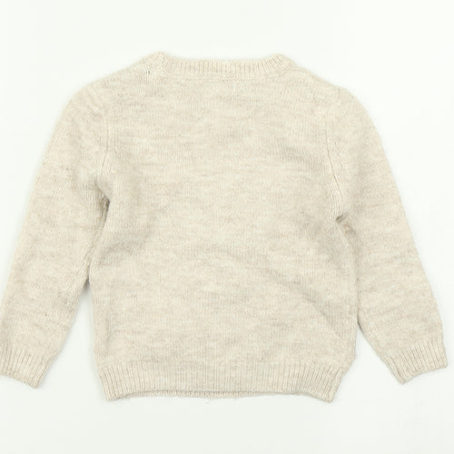 Primark Girls Beige  Knit Pullover Jumper Size 18-24 Months