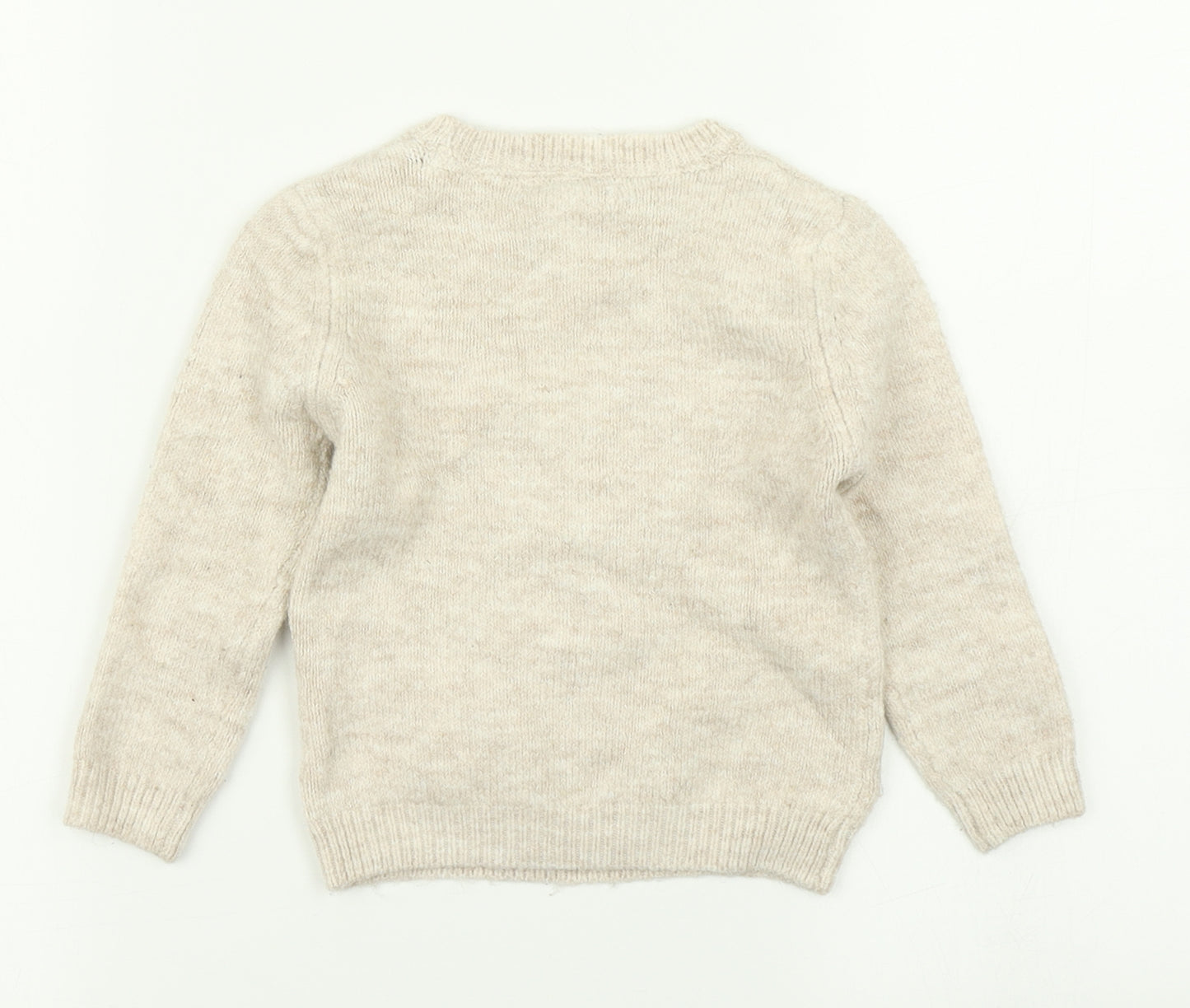 Primark Girls Beige  Knit Pullover Jumper Size 18-24 Months