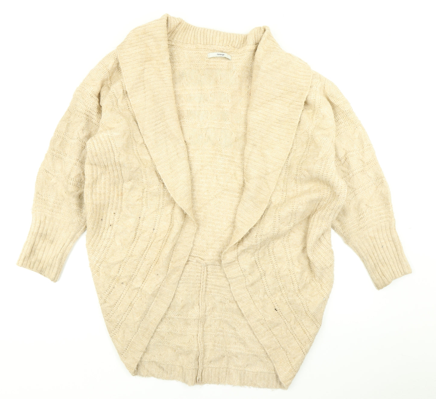 George Womens Brown  Knit Cardigan Jumper Size L