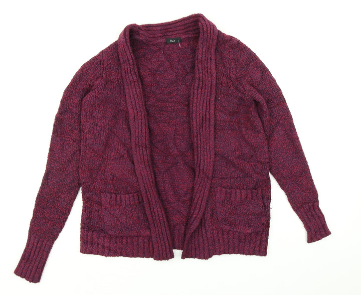 M&Co Womens Purple Knit Cardigan Jumper Size 10