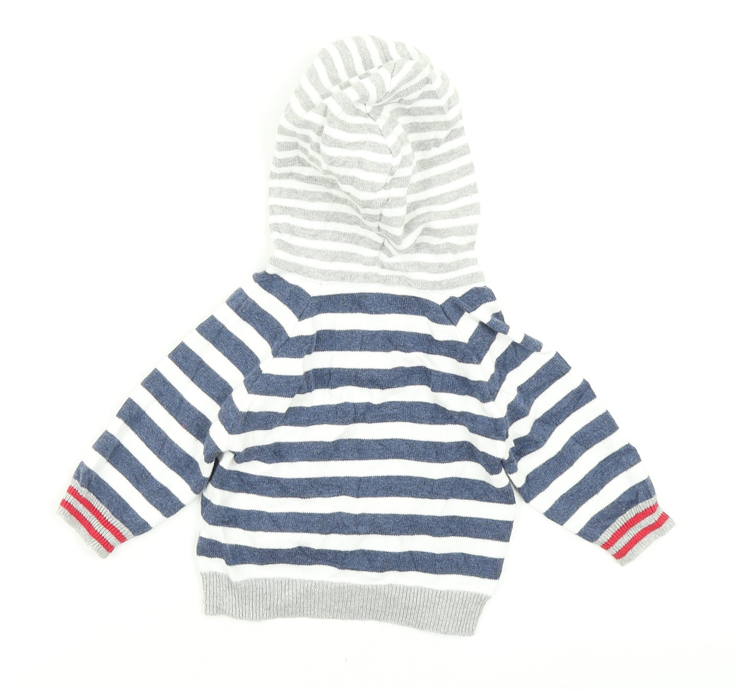 George Boys Blue Striped Knit Pullover Jumper Size 0-3 Months