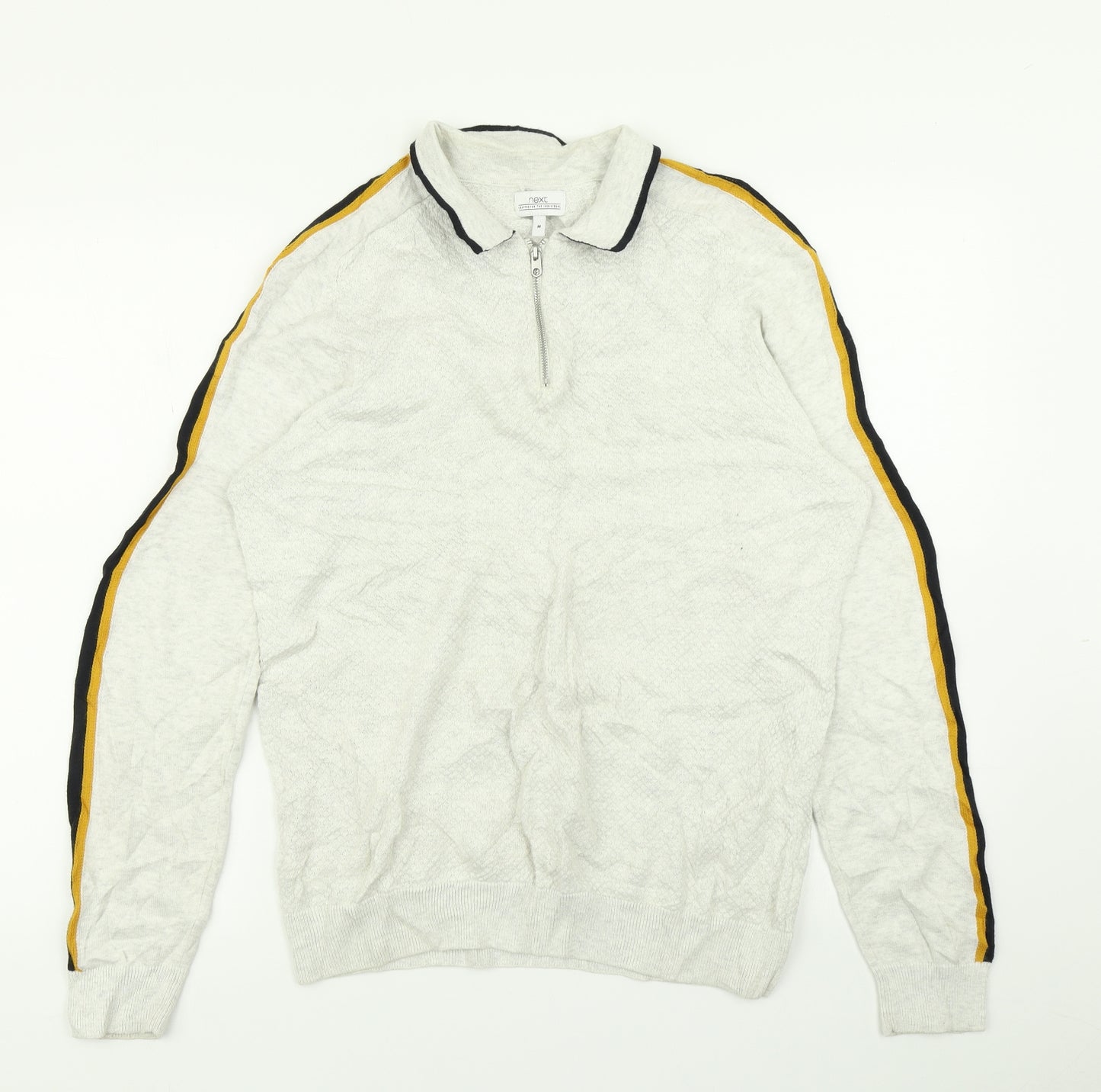 NEXT Mens White  Knit  Polo Size M