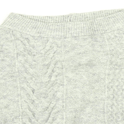 NEXT Womens Grey  Knit Pullover Jumper Size 14