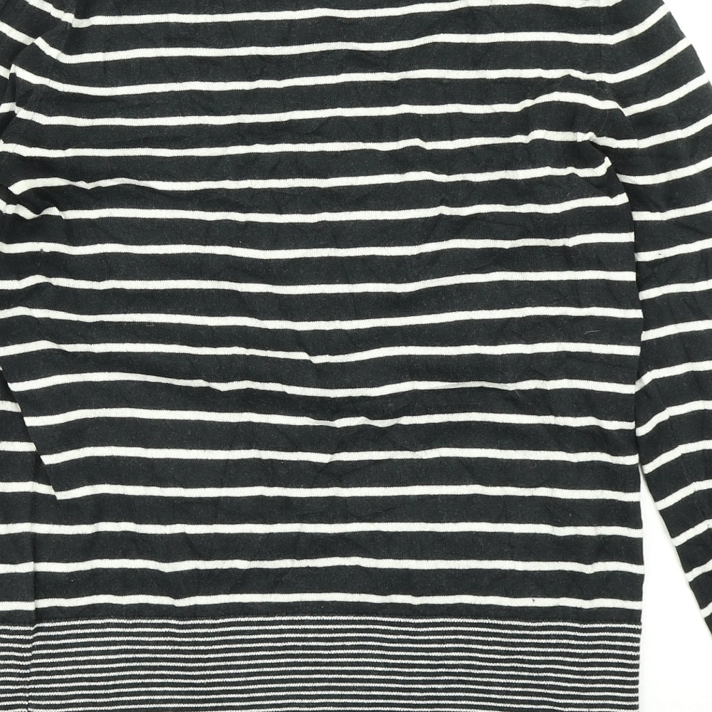 Banana Republic Mens Black Striped Knit Pullover Jumper Size M