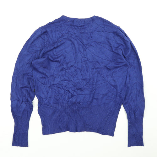 M&S Collection Womens Blue  Knit Pullover Jumper Size 14
