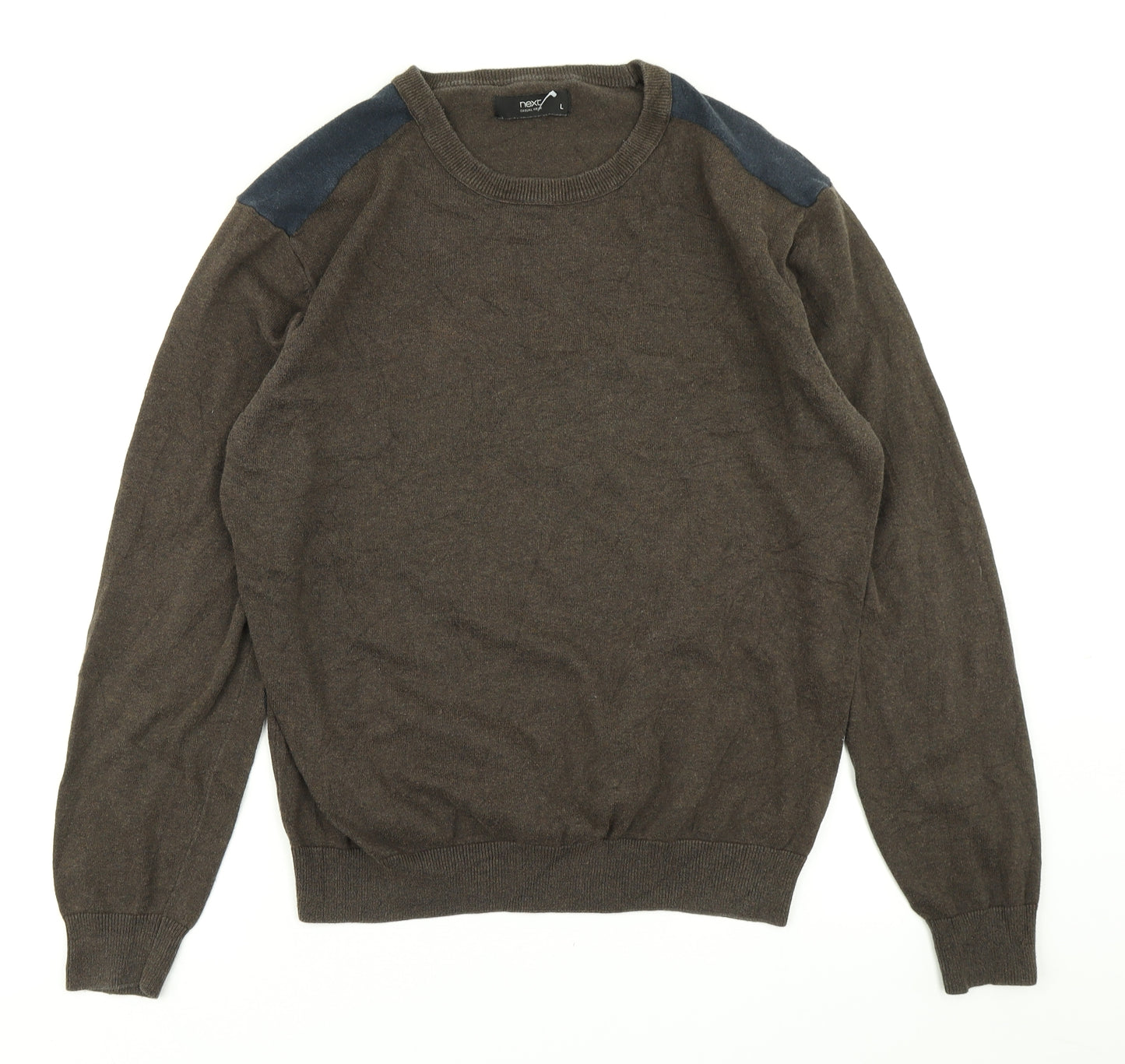 NEXT Mens Brown  Knit Pullover Jumper Size L
