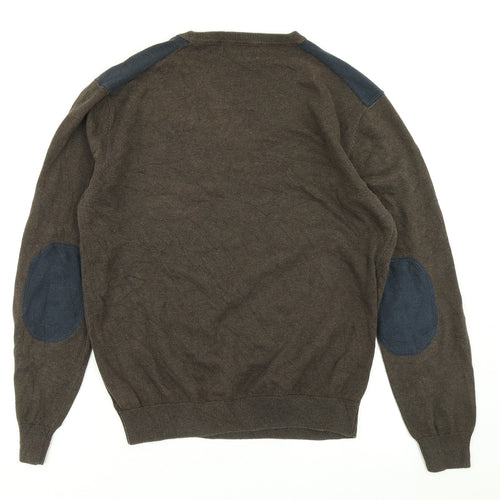NEXT Mens Brown  Knit Pullover Jumper Size L