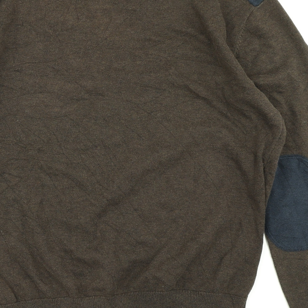 NEXT Mens Brown  Knit Pullover Jumper Size L