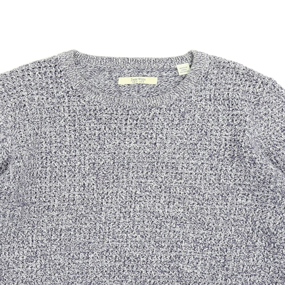 Jack Wills Womens Blue  Knit Pullover Jumper Size 8