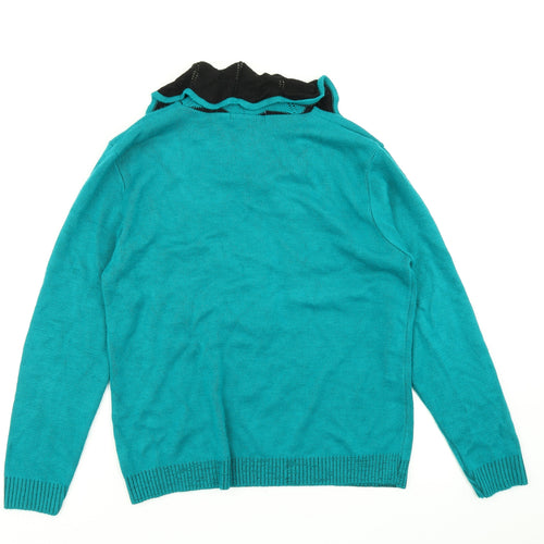 Elegant Womens Green  Knit Pullover Jumper Size M