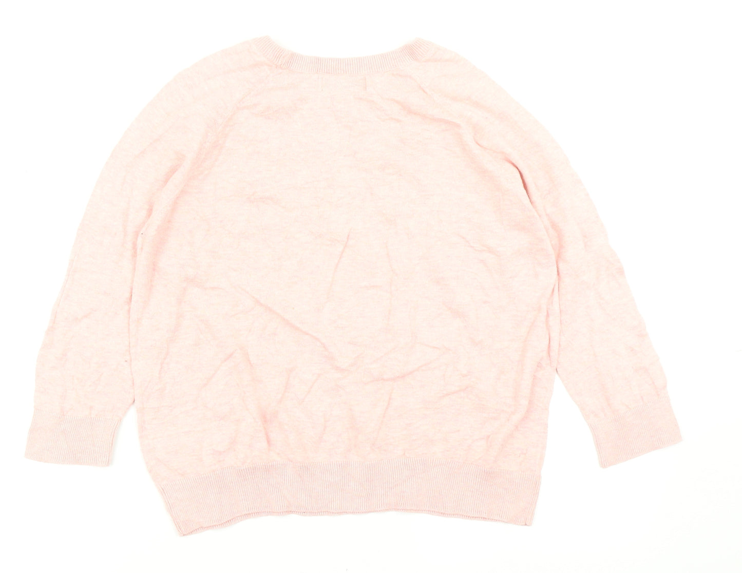 New Look Womens Pink  Knit Pullover Jumper Size 14
