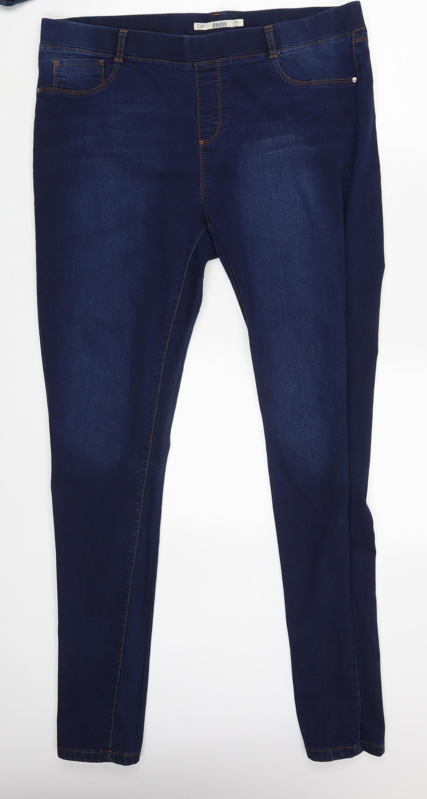 Dorothy Perkins Womens Blue  Denim Jegging Leggings Size 18 L32 in