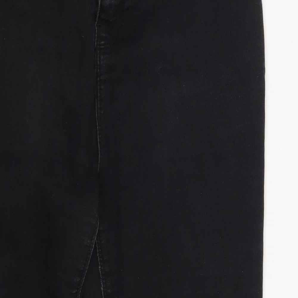 Dorothy Perkins Womens Black  Denim Skinny Jeans Size 16 L27 in