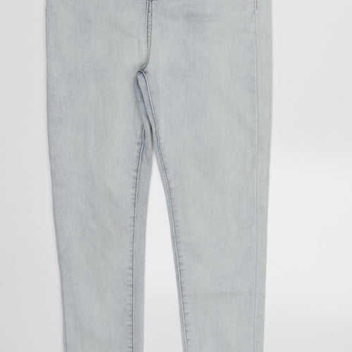 PRETTYLITTLETHING Womens Blue  Denim Skinny Jeans Size 10 L27 in