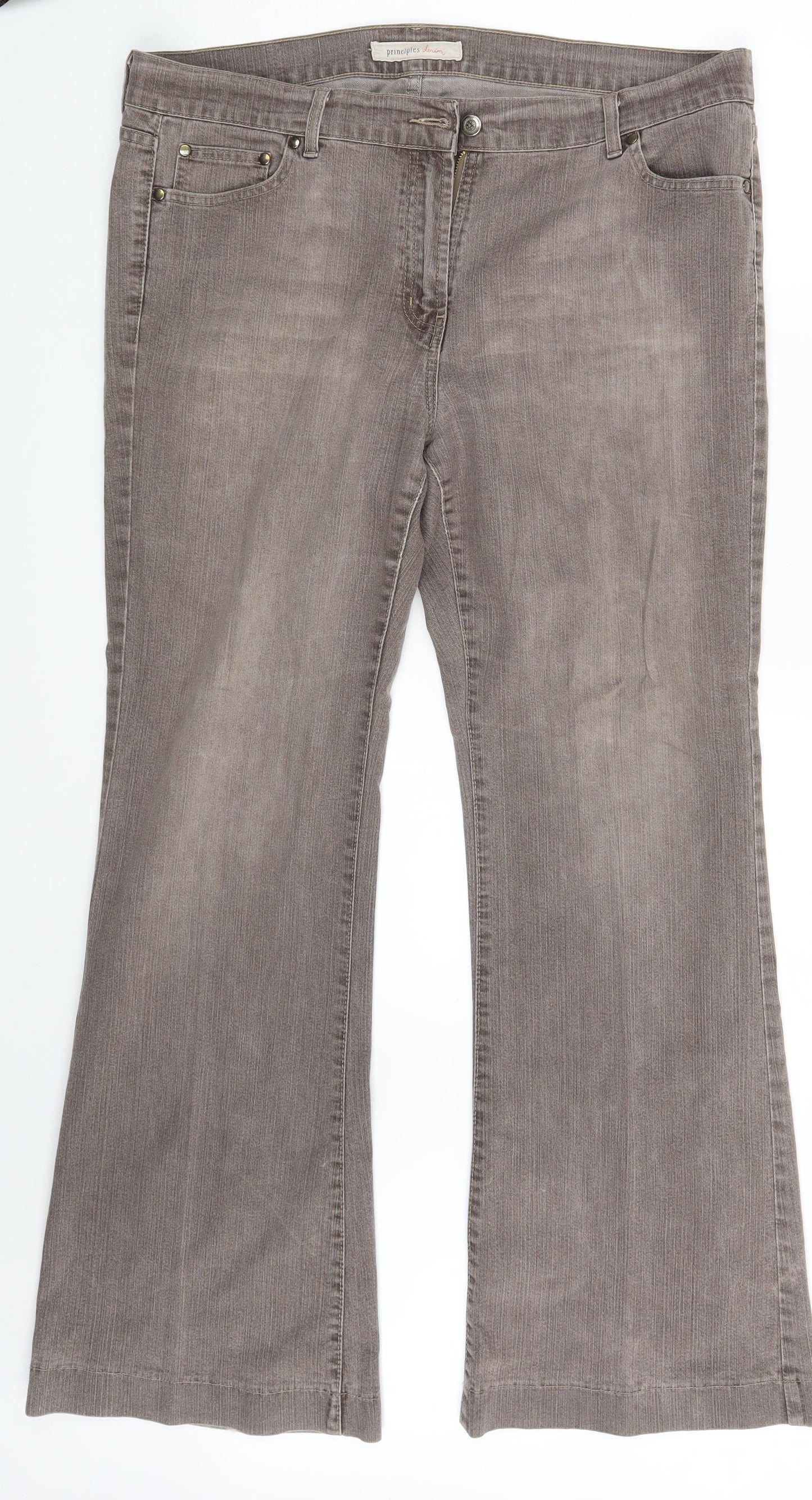 Priniciples Womens Purple  Denim Bootcut Jeans Size 18 L31 in
