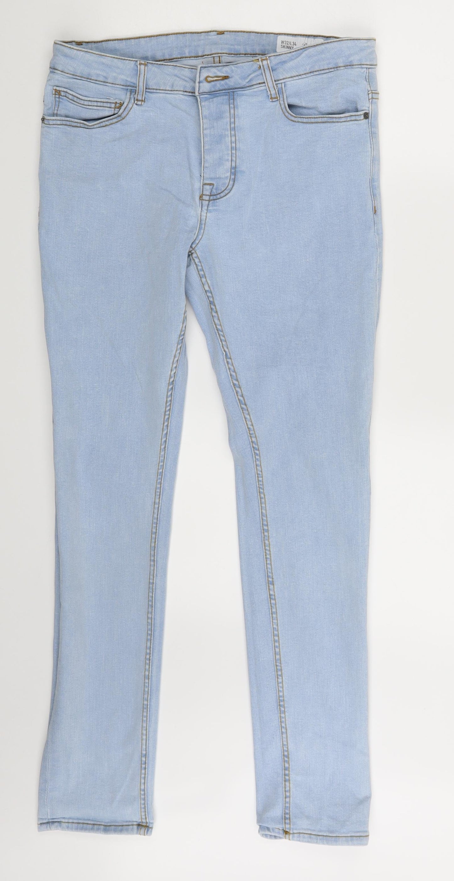 Denim & Co. Mens Blue  Denim Skinny Jeans Size 32 in L34 in