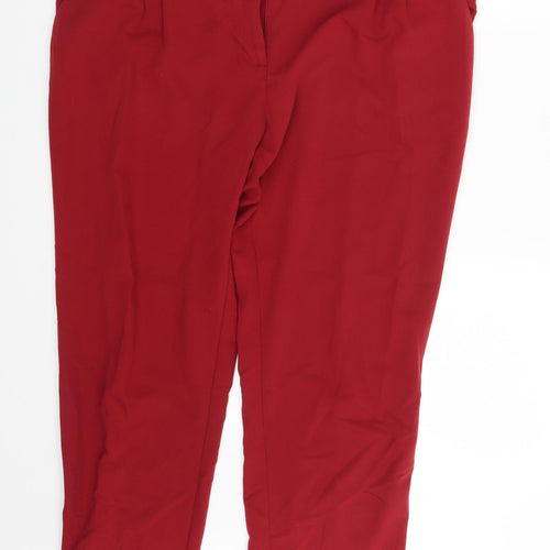 NEXT Womens Red   Chino Trousers Size 18 L28 in