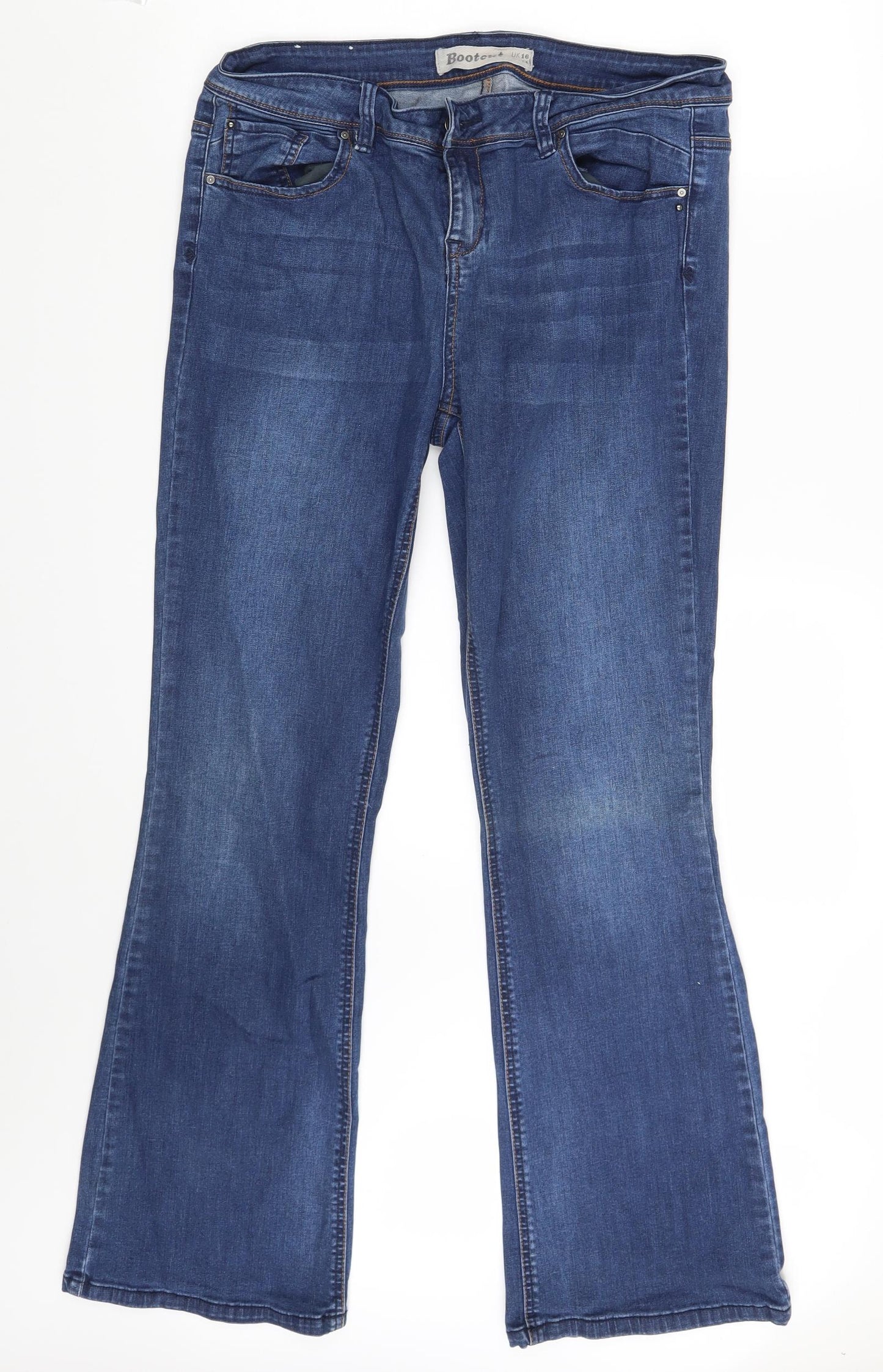 New Look Womens Blue  Denim Bootcut Jeans Size 16 L30 in
