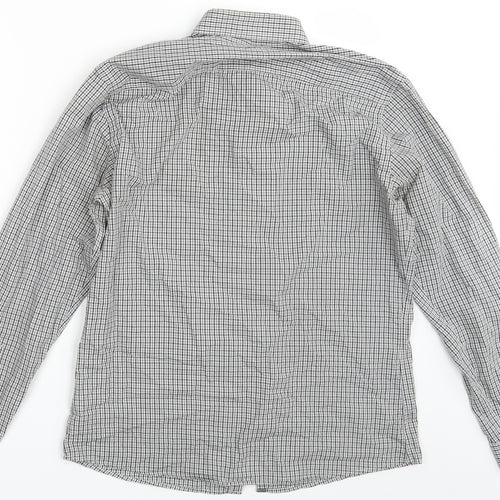 Cedar Wood State Mens White Check   Button-Up Size 15.5