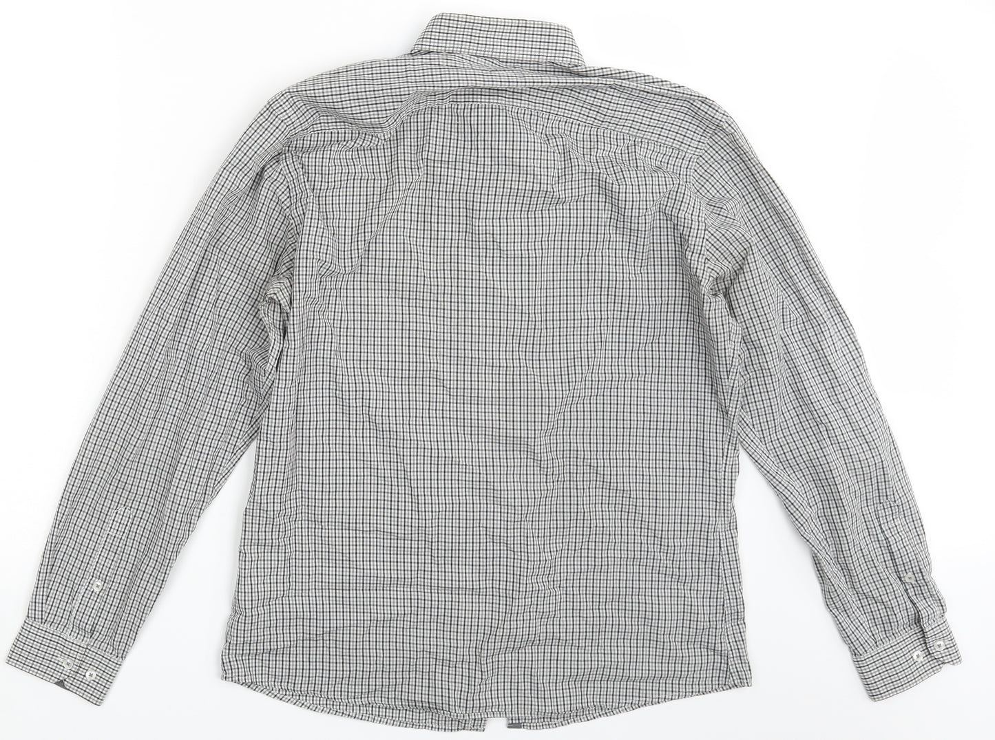 Cedar Wood State Mens White Check   Button-Up Size 15.5