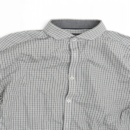 Cedar Wood State Mens White Check   Button-Up Size 15.5