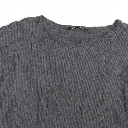 Zara Womens Grey   Pullover Jumper Size S