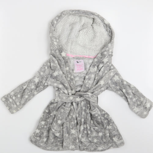 TU Girls Grey   Top Robe Size 3-4 Years