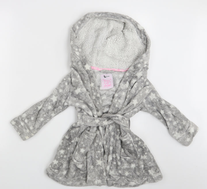 TU Girls Grey   Top Robe Size 3-4 Years