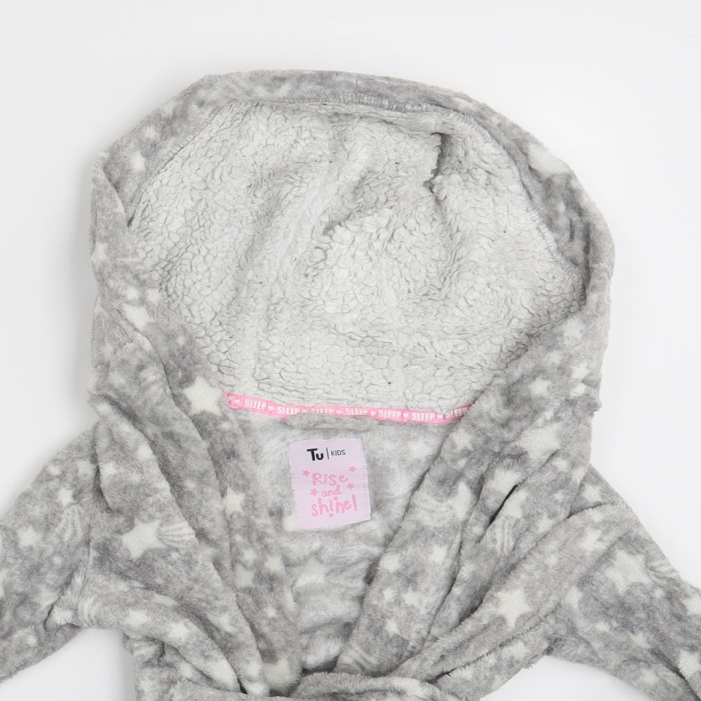 TU Girls Grey   Top Robe Size 3-4 Years
