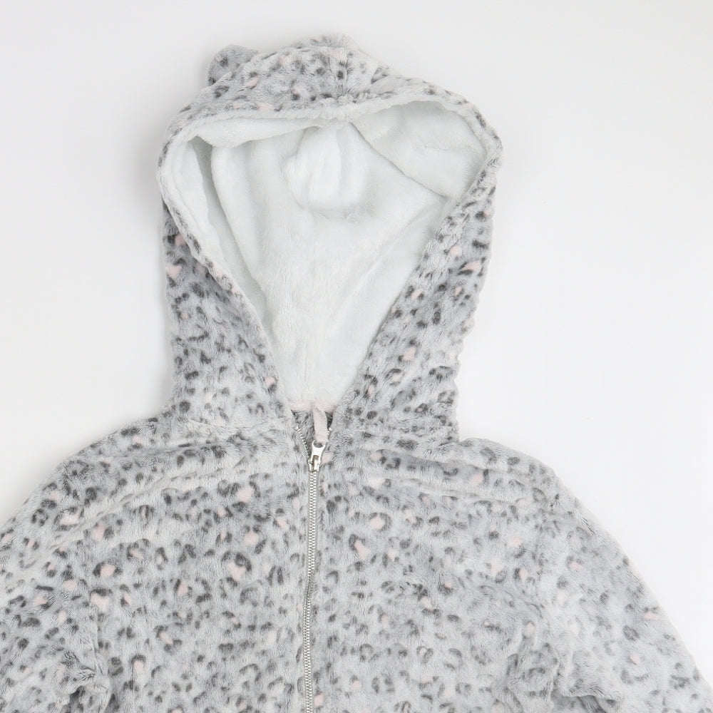 Debenhams Womens Grey Spotted  Full Zip Hoodie Size 12